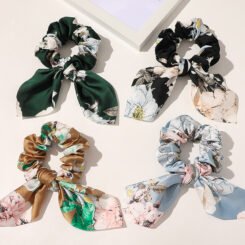 Λαστιχάκι μαλλιών με μικρό φιόγκο BTHU-0004, φλοράλ
