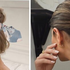 Alternative view of Λαστιχάκι μαλλιών με μικρό φιόγκο BTHU-0004, φλοράλ