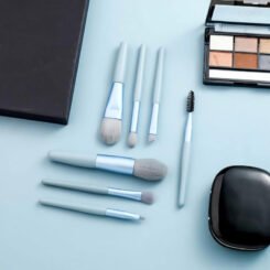 ROXXANI σετ πινέλων μακιγιάζ BTHU-0015, μπλε, 8τμχ