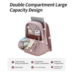 Alternative view of CHANTRIA γυναικεία τσάντα πλάτης CB00638 με θήκη laptop 15.6", 20.2L, μωβ