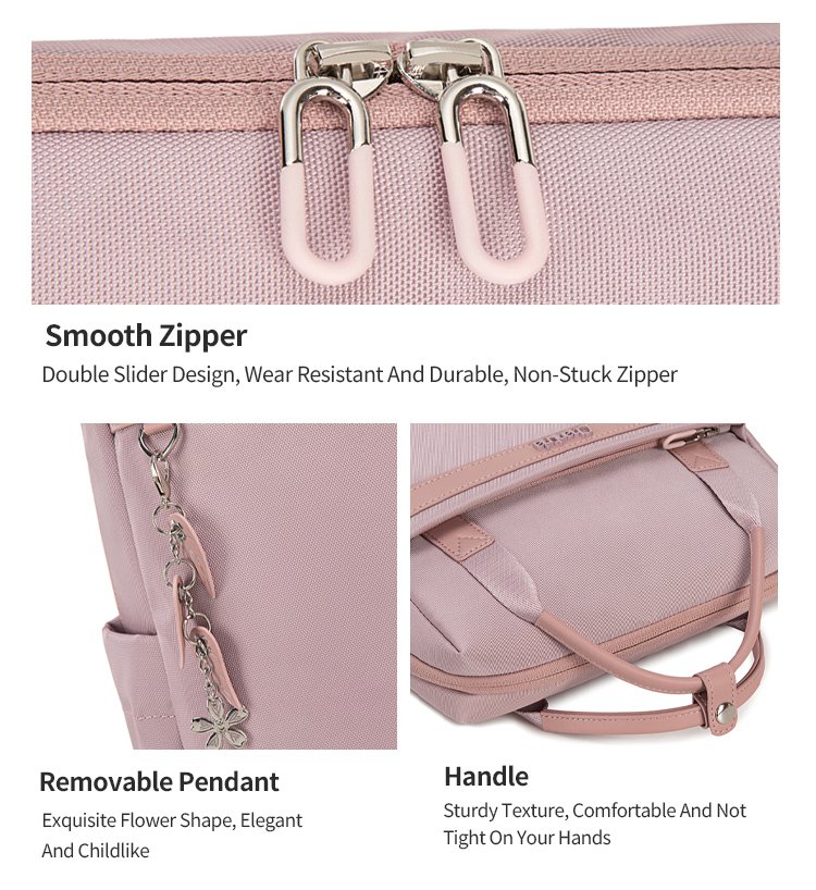 CHANTRIA γυναικεία τσάντα πλάτης CB00639 με θήκη laptop 14", 12.5L, μαύρη - Image 3