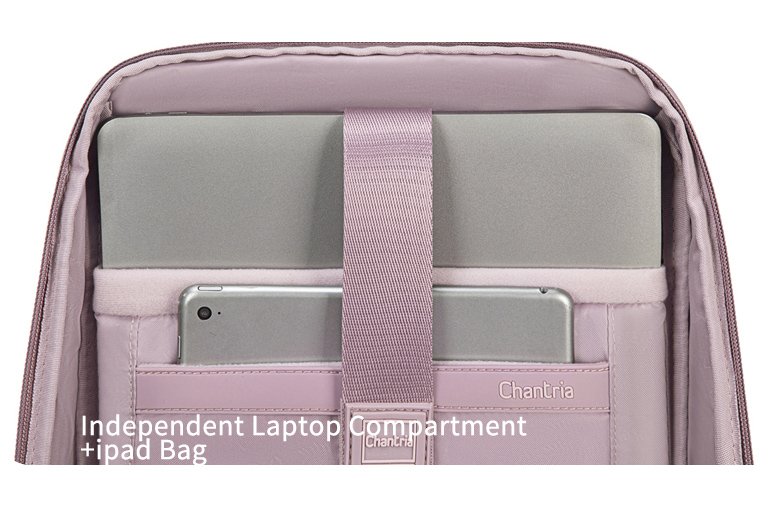 CHANTRIA γυναικεία τσάντα πλάτης CB00639 με θήκη laptop 14", 12.5L, κόκκινη - Image 5