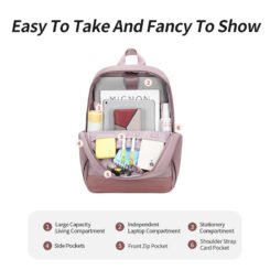 Alternative view of CHANTRIA γυναικεία τσάντα πλάτης CB00648 με θήκη laptop 14.3L", 14L, μωβ