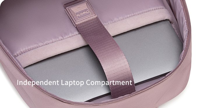 CHANTRIA γυναικεία τσάντα πλάτης CB00648 με θήκη laptop 14.3L", 14L, μωβ - Image 6