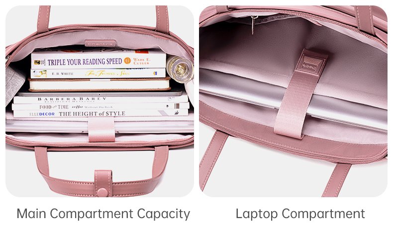 CHANTRIA γυναικεία τσάντα ώμου CB00789 για laptop 15.6", 12L, μωβ - Image 4