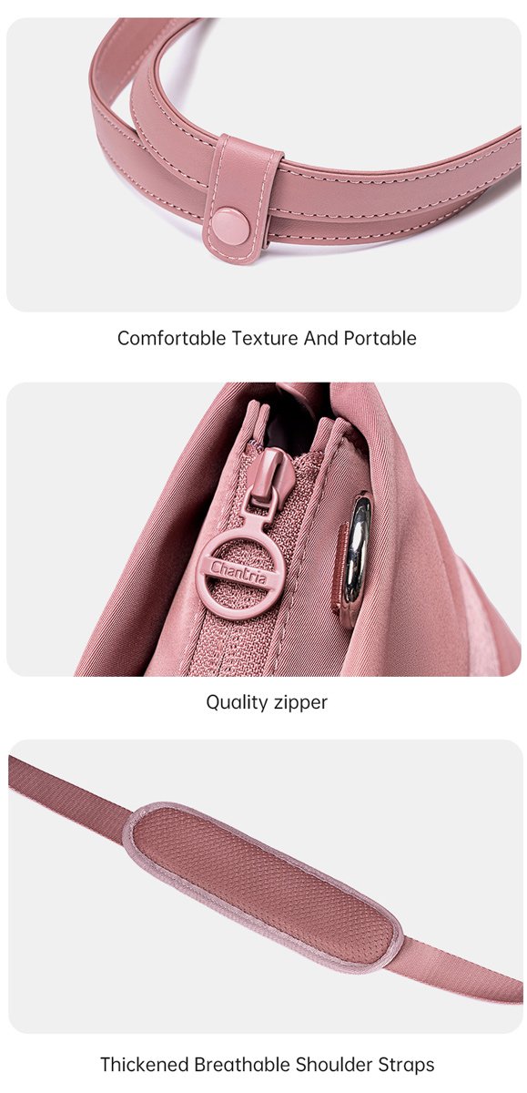 CHANTRIA γυναικεία τσάντα ώμου CB00789 για laptop 15.6", 12L, μωβ - Image 6