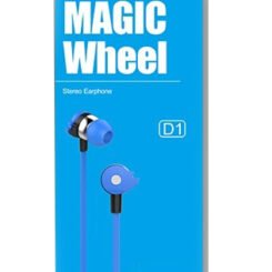 CELEBRAT earphones με μικρόφωνο D1, 3.5mm, Φ10mm, 1.2m flat, μπλε
