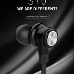 Alternative view of CELEBRAT earphones με μικρόφωνο D9, 3.5mm σύνδεση, Φ10mm, 1.2m, μαύρα