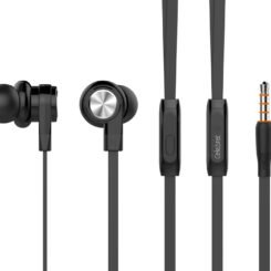 CELEBRAT earphones με μικρόφωνο D9, 3.5mm σύνδεση, Φ10mm, 1.2m, μαύρα