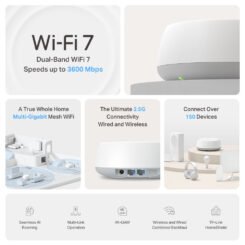 Alternative view of TP-LINK Home Mesh WiFi 7 System Deco BE25, 3600Mbps ΒΕ3600, V1.0