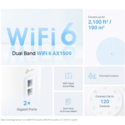 Alternative view of TP-LINK Home Mesh Wi-Fi System Deco X10, 1500Mbps AX1500, Ver. 1.0, 2τμχ