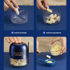 Alternative view of DEERMA πολυκόπτης JS100, επαναφορτιζόμενος , 150ml, 40W, 3 λεπίδες, μπλε