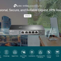 TP-LINK Gigabit VPN router ER605, 5x Ethernet port, Ver 1.0