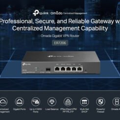 TP-LINK Gigabit VPN Router ER7206, 5x Gigabit & 1x SFP port, Ver. 1.0