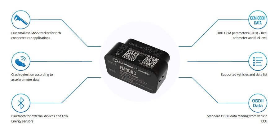 TELTONIKA GPS Tracker αυτοκινήτου FMB00377NJ01, GSM/GPRS/GNSS, Bluetooth - Image 2