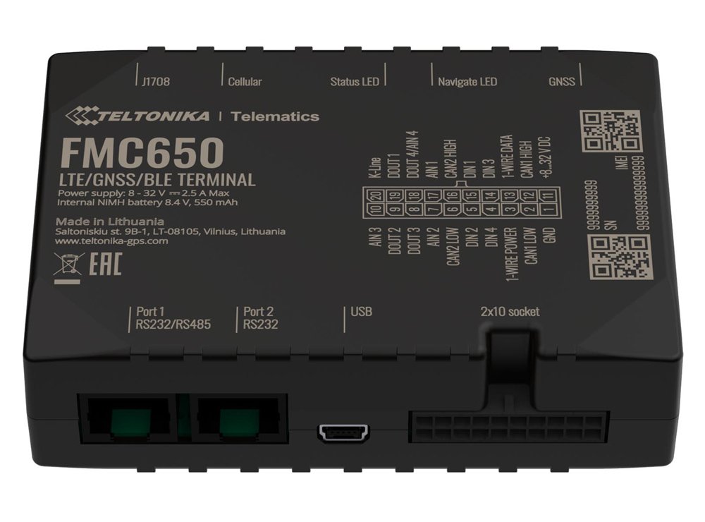 TELTONIKA GPS Tracker οχημάτων FMC650, 4G/GNSS/Bluetooth - Image 3