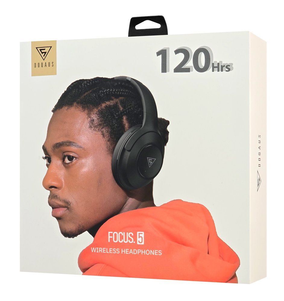 DOQAUS headphones FOCUS 5, ασύρματα & ενσύρματα, Φ40mm, 1000mAh, μαύρα - Image 7