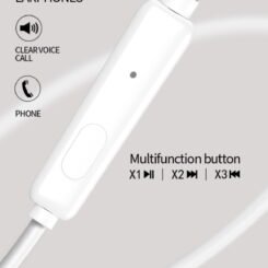 Alternative view of CELEBRAT earphones με μικρόφωνο G12, 3.5mm σύνδεση, Φ14.2mm, 1.2m, μαύρο