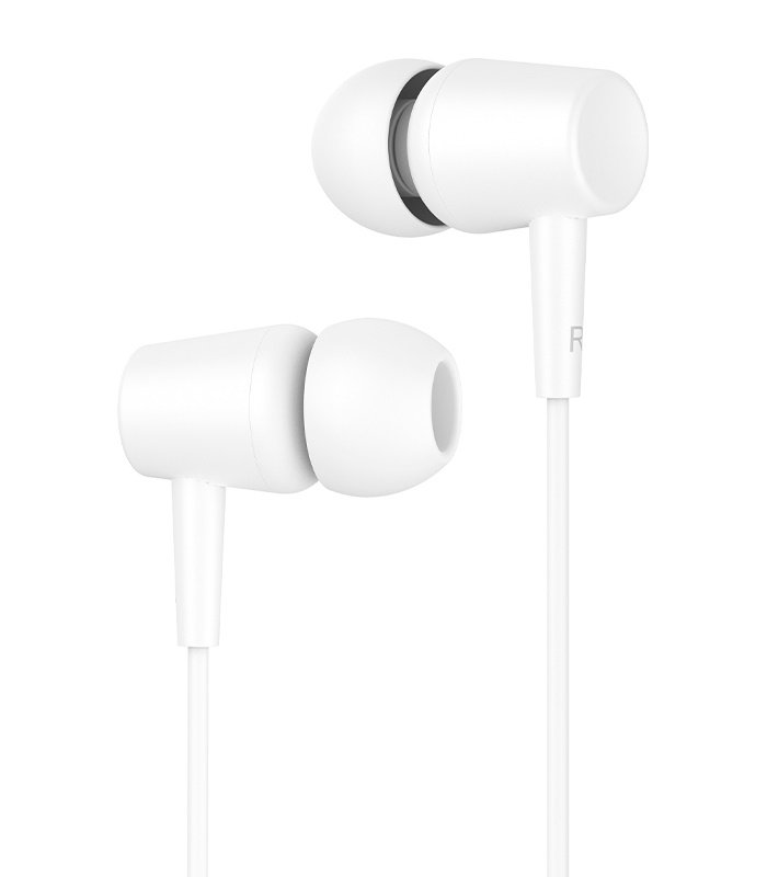 CELEBRAT earphones με μικρόφωνο G13, 3.5mm σύνδεση, Φ10mm, 1.2m, λευκό