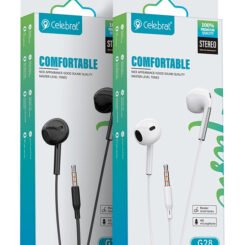 Alternative view of CELEBRAT earphones με μικρόφωνο G28, 3.5mm σύνδεση, Φ10mm, 1.2m, μαύρα