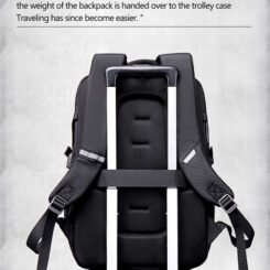 Alternative view of GOLDEN WOLF τσάντα πλάτης GB00444, με θήκη laptop 15.6", 23L, μαύρη