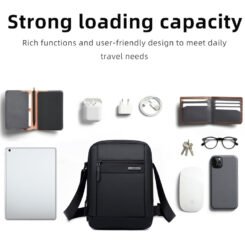 Alternative view of GOLDEN WOLF τσάντα ώμου GKB00732 με θήκη tablet, 3L, μαύρη