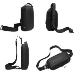 Alternative view of GOLDEN WOLF τσάντα μέσης GXB00131, αδιάβροχη, μαύρη