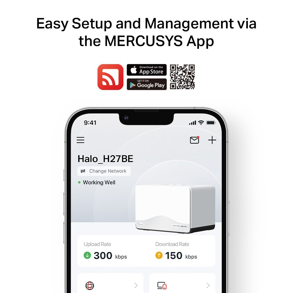 MERCUSYS Whole Home Mesh Wi-Fi 7 System Halo H27BE, 3.6Gbps Dual Band, 3τμχ, V.1.0 - Image 5