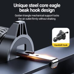 Alternative view of CELEBRAT βάση smartphone αυτοκινήτου HC-23 για αεραγωγούς, μαύρη