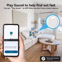 HAVEDEER smart tag ACCUTAG για Android συσκευές, Bluetooth tracker, λευκό