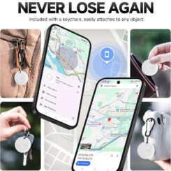 MILI smart tag MiTag Duo για iOS & Android συσκευές, Bluetooth tracker, λευκό