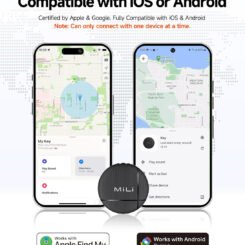 MILI smart tag LiTag Duo για iOS & Android συσκευές, Bluetooth tracker, μαύρο