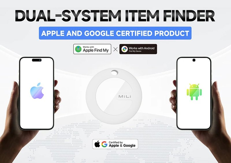 MILI smart tag MiTag Duo για iOS & Android συσκευές, Bluetooth tracker, μαύρο - Image 3