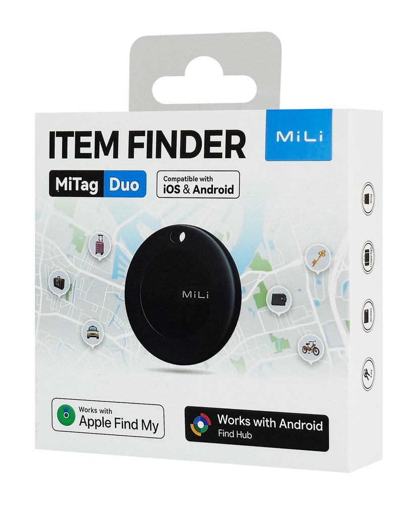 MILI smart tag MiTag Duo για iOS & Android συσκευές, Bluetooth tracker, μαύρο - Image 4
