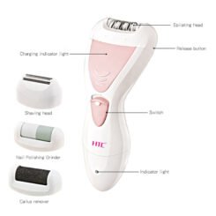 Alternative view of HTC αποτριχωτική μηχανή HL-026, 4 σε 1, επαναφορτιζόμενη, αδιάβροχη, ροζ