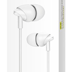 Alternative view of USAMS earphones με μικρόφωνο EP-39, 3.5mm σύνδεση, Φ10mm, 1.2m, λευκά