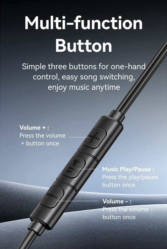 USAMS earphones με μικρόφωνο US-SJ758, USB-C σύνδεση, μεταλλικά, 1.2m, γκρι - Image 4