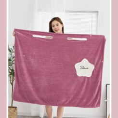 Alternative view of ROXXANI πετσέτα-μπουρνούζι μπάνιου HUH-0099, 85x150cm, μωβ