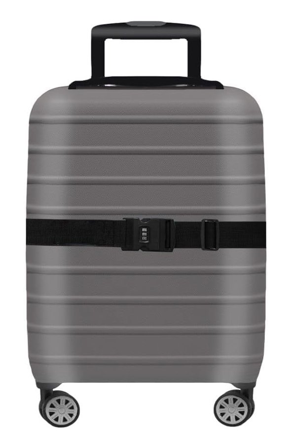 HOME USE ιμάντας βαλίτσας HUH-0240 με λουκέτο συνδυασμού, ρυθμιζόμενος, 2m, μαύρος