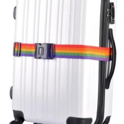 HOME USE ιμάντας βαλίτσας HUH-0241 με λουκέτο συνδυασμού, ρυθμιζόμενος, 2m, πολύχρωμος