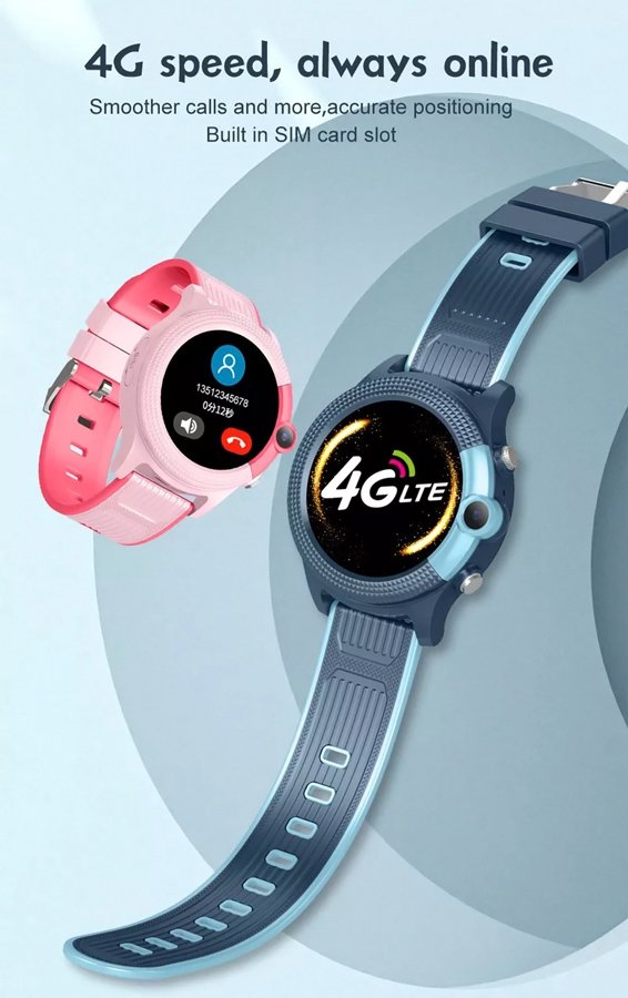 INTIME GPS smartwatch για παιδιά IT-052, 1.28", camera, 4G, IPX7, μπλε - Image 2