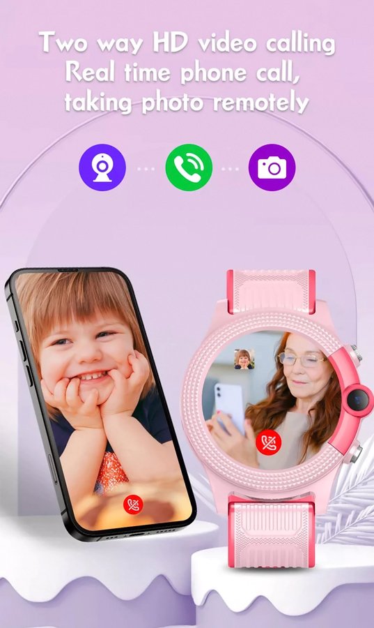 INTIME GPS smartwatch για παιδιά IT-052, 1.28", camera, 4G, IPX7, μπλε