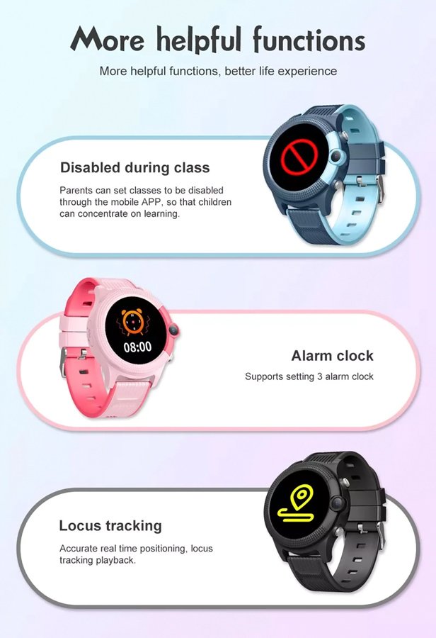 INTIME GPS smartwatch για παιδιά IT-052, 1.28", camera, 4G, IPX7, μπλε - Image 4