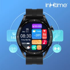 Alternative view of INTIME smartwatch 3 Pro, 1.28", IP67, heart rate, ηχείο & mic, μαύρο