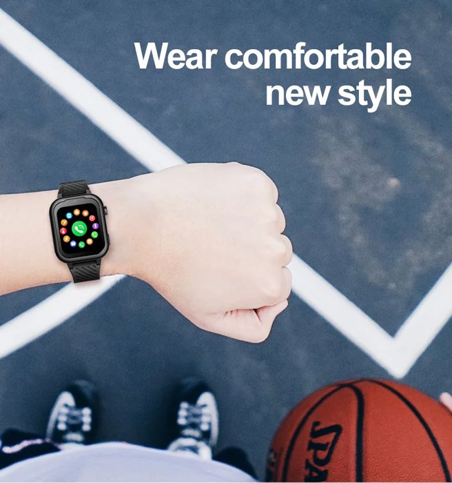 INTIME GPS smartwatch για παιδιά IT-061, 1.85", κάμερα, 4G, IPX7, μαύρο