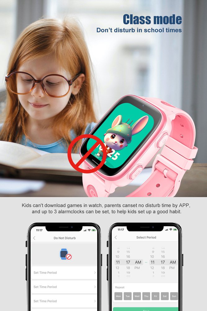 INTIME GPS smartwatch για παιδιά IT-072, 1.83", κάμερα, 4G, IPX5, μπλε - Image 5