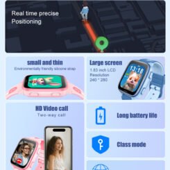 INTIME GPS smartwatch για παιδιά IT-073, 1.83", κάμερα, 4G, IPX5, ροζ