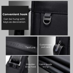 Alternative view of ARCTIC HUNTER τσάντα ώμου K00162 με θήκη tablet, 5L, μαύρη