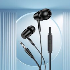 Alternative view of KAKUSIGA earphones με μικρόφωνο KSC-1303, 3.5mm σύνδεση, 10mm, 1.1m, μαύρα
