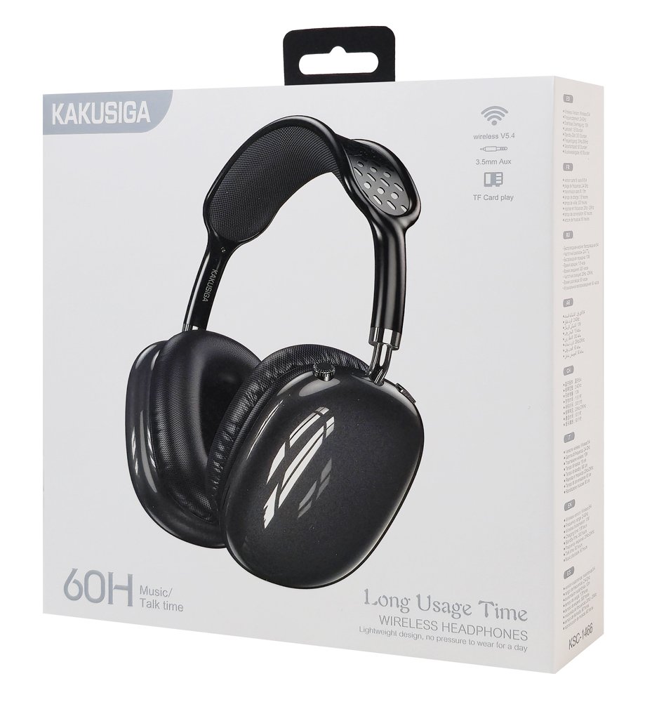 KAKUSIGA headphones KSC-1466, ασύρματα & ενσύρματα, micro SD, 40mm, 400mAh, μαύρα - Image 3